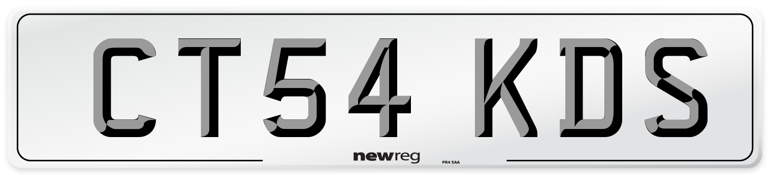 CT54 KDS Number Plate from New Reg